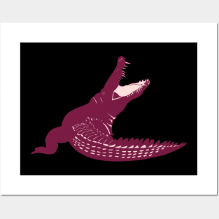 Happy crocodile Posters and Art